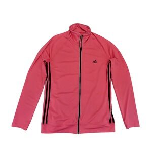 Adidas ClimaLite Pink Full Zip Track Jacket Athletic Athleisure Women's Medium